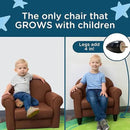 Children's Factory As We Grow Toddler Chair, Flexible Seating for Daycare or Preschool, Kids Reading Couch, Playroom Furniture, Walnut by CozyNest Decor