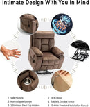 Lazy boy Recliner Chair with Cupholder/Power Lift Recliner Chair for Elderly， Electric Recliner/Big and Tall Recliners for People Up to 6'2"/350lb Range by CozyNest Decor