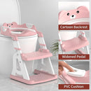 Potty Training Seat, Upgrade 2 in 1 Potty Training Toilet for Toddler, Toddler Toilet Seat for Boys Girls with Splash Guard, Anti-Slip Pad and Step Stool (Pink) by TinyTreasures Baby Boutique