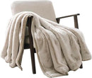 Ultra Soft Luxury Fluffy Mink Faux Fur Throw Blanket, Thick Warm Fall Winter Blankets for Bed, Couch, Cozy Plush Reversible Blanket for Chair, Sofa (Tipped Champagne Ivory, 50"x60") by CozyNest Decor