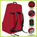 Padded Car Seat Travel Bag for Airplane, Heavy Duty Backpack for Air Travel, Water-Resistant Carrier with Shoulder Strap, Fits Most Car Seats (Red) by TinyTreasures Baby Boutique