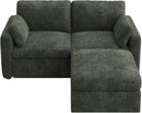 HONBAY Modular Sectional Couch with Storage Ottoman, Sectional Sofa with Storage Seats, L Shaped Sectional Couches for Living Room, Green by CozyNest Decor