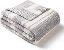 Snuggle Sac Twin Size Bedding Blankets Luxurious Microfiber, Reversible Super Soft Warm Cozy Blankets Fuzzy Plush Blanket for Bed,Couch,Sofa,Living Room, Grey Stripe,60x80 inches by TinyTreasures Baby Boutique