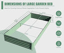 Domi Galvanized Raised Garden Bed, Outdoor Planter Garden Boxes Large Metal Planter Box for Gardening Vegetables Fruits Flowers, Green (8x4x1ft) by GreenHaven Gardens