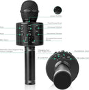 KIDWILL Wireless Bluetooth Karaoke Microphone for Kids and Adults, 5-in-1 Portable Handheld Karaoke Mic Speaker Player Recorder with Adjustable Remix FM Radio for Girls Boys Teens Adults by TinyTreasures Baby Boutique