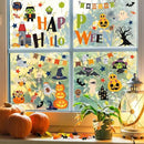 10 Sheets Halloween Window Clings Halloween Window Stickers Decorations Double-Sided Removable Castle Pumpkin Bat Glass Window Decals, Happy Halloween Window Clings for Kids Party Decorations by CozyNest Decor