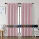 Simplebrand Ava Blush Blackout Curtains for Bedroom, 72 Inch Length, 2 Panels Set, Privacy Thermal Insulated Rod Pocket Window Curtains for Patio, French Door, W40 x L72 Inch by TinyTreasures Baby Boutique