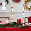 Cardinal Bird Flameless Taper Candles with Remote - Red Bird Theme LED Taper Candles for Home Xmas Holiday Party Christmas Decoration - 2PCS 9.5INCH by CozyNest Decor