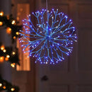 Christmas led Sparkle Ball Hanging Outdoor décorations -Haning Twig Ball,Snowflake Ornament Lights Indoor Outdoor Festive Holiday Décor 24Inch (Blue) by CozyNest Decor