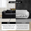 78" W Loveseat Sofa, 4 in 1 Convertible Floor Sofa Bed, Boneless Cloud Couch with Cup Holder, Fold Out Floor Couch, Loveseat Recliner Sleeper for Living Room Bedroom Lounge(Corduroy, White) by CozyNest Decor