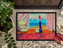 Westie with Mom and a view Doormat Indoor Outdoor 18H X 27W Front Door Mat Rugs for Entryway, Non Slip Washable