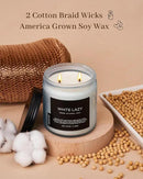 M&SENSE Jasmine & Clean Cotton Spring Scented Candle, 11.6oz Aromatherapy Gifts 2 Wick 70 Hours Long Lasting Burn, Natural Organic Soy Candle, Housewarming Gifts for Dad Mom Friends by CozyNest Decor