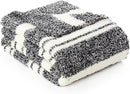 Snuggle Sac Black White Stripe Twin Size Reversible Super Soft Bedding Blanket, 60x80 inches by TinyTreasures Baby Boutique