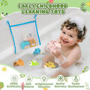 Animal Soft Gel Stacking Block Set Soft Silicone Baby Blocks Toys for 18 Months to 3 Years Old Early Learning Touch Bath Educational Toys with Numbers Animals Fruits Texture by TinyTreasures Baby Boutique