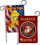 Breeze Decor GP108057-BOAF Marine Corps Americana Military Decorative Vertical Pack, Garden Flag 13"x 18.5", Thick Fabric by GreenHaven Gardens