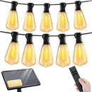50ft Solar String Lights with Remote, 25+1 Bulbs Solar Patio Lights Outdoor Waterproof, Solar Powered Dimmable Deck Lights for Garden Porch Party by GreenHaven Gardens