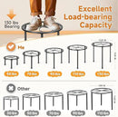 5 Pack Metal Plant Stand, Anti-Rust Iron Plant Stands for Indoor and Outdoor, Heavy Duty Flower Pot Stands for Multiple Plant, Black Potted Plant Holder for Garden Home (5 Pack Black) by GreenHaven Gardens