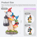 Solar Garden Statue Gnomes Figurine Lights,Funny Gnomes Standing on Mushrooms with Lanterns, with Lanterns Outdoor Yard Decorations for Patio Porch Home, Garden Gifts for Women Mom by GreenHaven Gardens