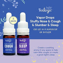 Oilogic Baby Essential Oil Vapor Drops for Diffuse & Humidifier, 2-Pack Set with Stuffy Nose & Cough + Slumber & Sleep - Baby Aromatherapy Oil is Safe for Babies, Kids & Toddlers by CozyNest Decor