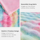 Cozy Bliss Faux Fur Throw Blanket for Couch, Fuzzy Soft Plush Thick Bubble Blanket for Sofa Bedroom Living Room,50 * 60 Inches Tie-dye Rainbow by CozyNest Decor
