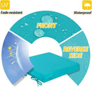 AAAAAcessories Outdoor Seat Cushions for Chairs, Waterproof, Fade-Resistant Patio Furniture Replacement Cushions, 18" x 18" x 2", Set of 2, Turquoise by GreenHaven Gardens