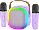 Karaoke Machine for Kids Adults, Portable Bluetooth Speaker with 2 Wireless Microphones and LED Lights, Kids Toys Birthday Gifts for Girls and Boys Ages 4, 5, 6, 7, 8,9,10,11,12+ Years, Home Party by TinyTreasures Baby Boutique