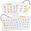 GAMENOTE Double Sided Magnetic Letter & Number Board Set - Alphabet & Numbers Tracing Board for Toddlers, ABC Uppercase & Lowercase Practicing, Math Learning, Educational Toys for Kids by TinyTreasures Baby Boutique