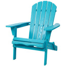 Outdoor Folding Adirondack Chair Patio With Natural Grain Texture - Turquoise Blue by Unique Piece Furniture