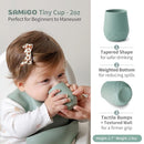 SAMiGO Silicone Baby Feeding Set, Baby Led Weaning Supplies, Suction Bowl Plate Bib Cup Self Feeding Spoons, Solid Food Eating Essentials, First Stage Utensils, 6+ Months by TinyTreasures Baby Boutique