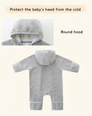 Newborn Baby Fleece Jumpsuit Girls Boys Winter Hooded Coverall Romper Cute Baby Snowsuit Clothes by TinyTreasures Baby Boutique