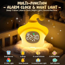 Star Alarm Clock with Night Light for Kids with Sleep Training and Sound Machine, Rechargeable Silicone Lamp OK to Wake Clock，Cute Animal Tabletop Lamp, Perfect Sleep Companion for Boys Girls, Yellow by TinyTreasures Baby Boutique