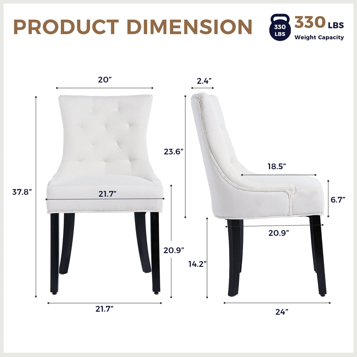 Modern Tufted Dining Chair, photo 4 of 10