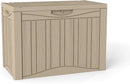50 Gallon Lockable Resin Deck Box, Waterproof & UV-Resistant Outdoor Storage Box for Outdoor Cushion Storage, Garden Tools & Pool Accessories Storage, Gray by GreenHaven Gardens