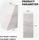 Marble Book Ends for Heavy Books, Decorative Bookends for Shelves, Durable and Heavy-Duty Bookends for Hardback Book & CDS, Off-White Unique Books Stopper & Holder, Set of 2 by CozyNest Decor