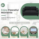 63” Corduroy Loveseat Sofa Couch for Living Room, Small Couch with Deep Seat for Bedroom, Comfy Could Loveseat for Small Living Room, Black Corduroy