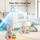 7" 1080P Full HD Video Baby Monitor No WiFi,100 Hrs 5000mAh Battery Runs 4 Days,4X Zoom,Remote 355° Pan-Tilt,2-Way Talk with Temp Alert/Lullabies/VOX by TinyTreasures Baby Boutique