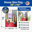 French Bulldog and lady House Flag 28x40 Porch Sleeve Pole Decorative Outside Yard Banner Artwork Wall Hanging, Polyester