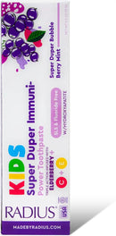 RADIUS Kids Super Duper Immunity Power Toothpaste 2.5 Oz - Super Duper Bubble Berry Mint - Pack of 3 by CozyNest Decor