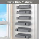 6 Pack Magnetic Spice Rack Organizer for Refrigerator and Oven, Dark Grey Fridge Organizers and Storage for Kitchen by CozyNest Decor