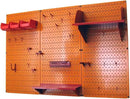 Wall Control Pegboard Organizer 4 ft. Metal Pegboard Standard Tool Storage Kit with Orange Toolboard and Red Accessories by GreenHaven Gardens