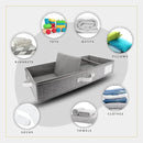 HOMELUX THEORY 2pc Under Bed Storage Containers, Bedroom Under the Bed Drawer Storage Organizer with Bins and Lids, Medium Underbed Clothes Storage Box Ideal for Blanket, Fabric, & Shoes (LightGray) by CozyNest Decor