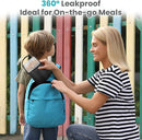 2-in-1 Insulated Food Jar & Snack Container - 15oz Kids Soup Thermos for Hot Food with Handle and Spoon, Leak Proof Reusable Toddler Snack Box, Perfect for School & Travel, Black by TinyTreasures Baby Boutique