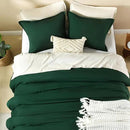 Litanika Comforters Emerald Green Oversized King Size, 3 Pieces Lightweight Solid Bedding Comforter Set, All Season Fluffy Bed Set (120x98In Comforter & 2 Pillowcases) by CozyNest Decor
