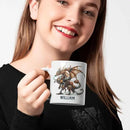Personalized Name Dragon Lover Ceramic Mug 15oz, Custom Mechanical Dragon Design Coffee Cup, Unique Dragon Mug Gift For Fantasy Enthusiasts, Customized Kid Cup On Birthday, Holiday by CozyNest Decor