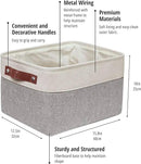 DECOMOMO Storage Baskets for Shelves - Fabric Closet Organizers and Storage Bins, Perfect Baskets for Organizing Closet Toys Nursery (Grey and White, XL - 3 Pack) by CozyNest Decor