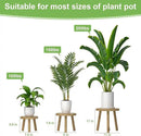 3-Pack Wood Plant Stands Indoor, Single Plant Stand for 6-12 Inch Pots, Mid-Century Modern Plant Stool, Tall Plant Stand for Large Plants for Living Room, Balcony, Office (Light Brown by GreenHaven Gardens