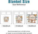 Custom Name Crib Bedding Set - Animal Theme, Personalized Nursery Bedding 3-Piece Set– Soft Blanket, Fitted Sheet, Changing Pad Cover – for Newborns Boys Girls Nursery Gifts by TinyTreasures Baby Boutique