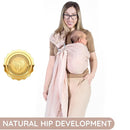 Baby Ring Sling – Breathable 100% Cotton Wrap for Infant Support, Baby Sling Carrier – Adjustable Muslin Fabric, Sunset Rose Baby Sling Wrap - Soft Chest Hold for Travel by TinyTreasures Baby Boutique