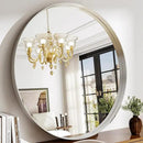 36 Inch Round Bathroom Mirror - Wall Mounted Circle Mirror with Metal Frame, Modern Mirror Suitable for Bathroom, Vanity, Entryway, Living Room, Wall Decor,Silver by CozyNest Decor