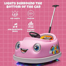 12V Dual Battery Electric Ride on Kids Bumper Car w/Remote Control,360 Degree Spin,Push Rod Rocker Horse Function,3-Speeds Babies & Toddlers Bumping Car Ride on Toy Gift for 1-4 Years Children (Pink) by TinyTreasures Baby Boutique